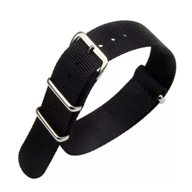 

15mm Multicolor Nylon Watch Band Ballistic Nylon Replacement Watch Straps with Stainless Steel Buckle