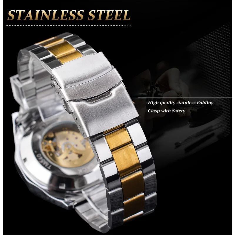 Free Shipping OUTLETSNew forsining 340Classic Look Men's Fashion Casual Hollow Luminous Automatic Mechanical Watch