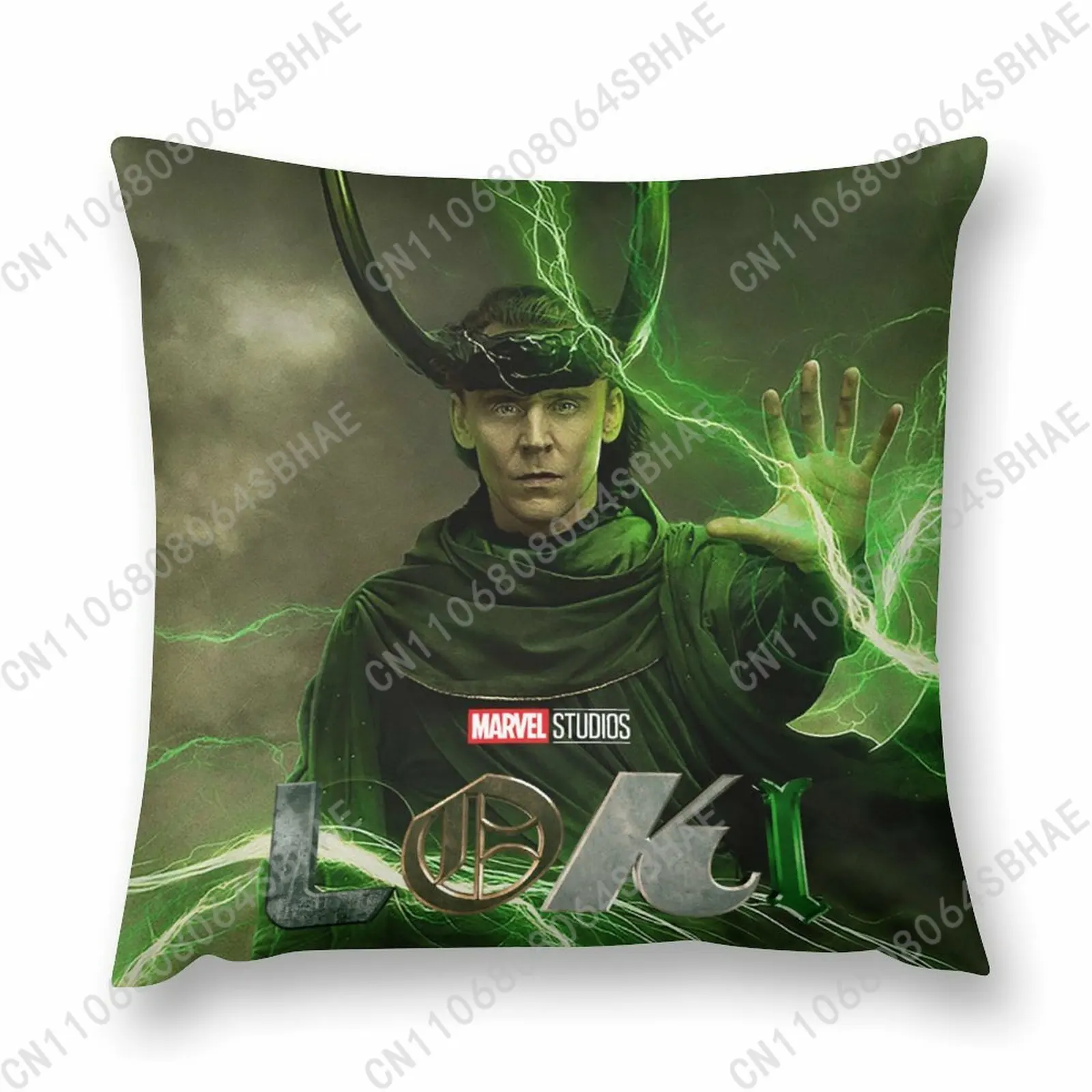 

Marvel Loki Custom Pattern Short Plush Pillow Cover Soft Short Fur Cushion Living Room Personalized Decor Cosplay