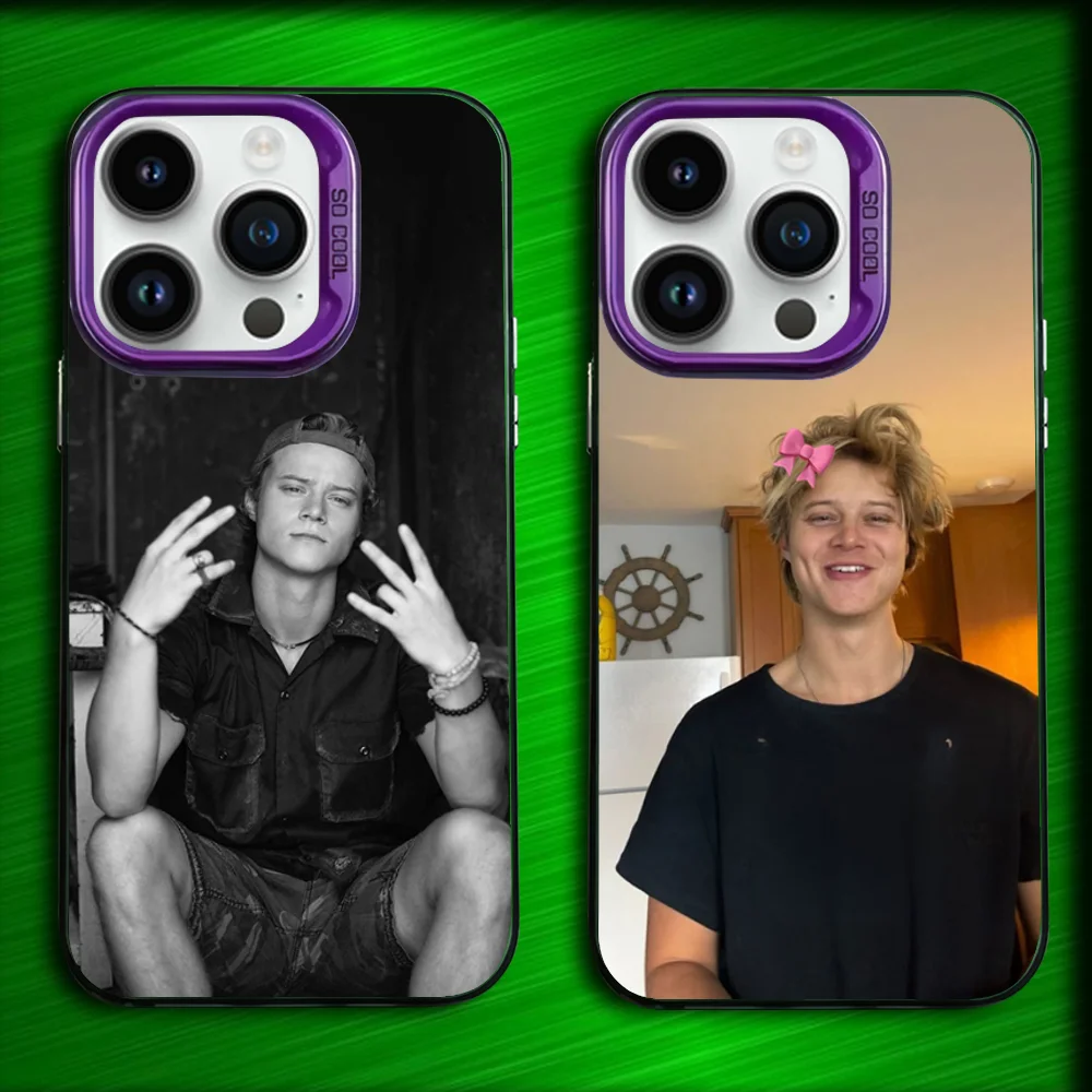 

Actor R-Rudy Pankow Phone Case For iPhone 16,15,14,13,12,11,Mini,Pro,MAX Purple Matte Silicone Cover