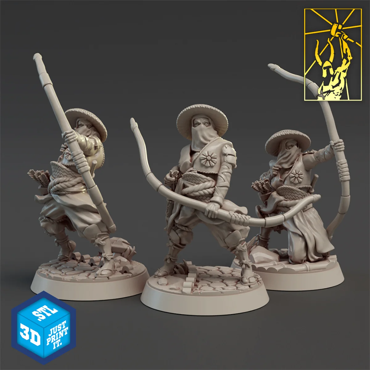 Dragon Empire Shogunate Guard General Mage Ghost Ronin Dragon and Dungeon DND Running Team Chess Model