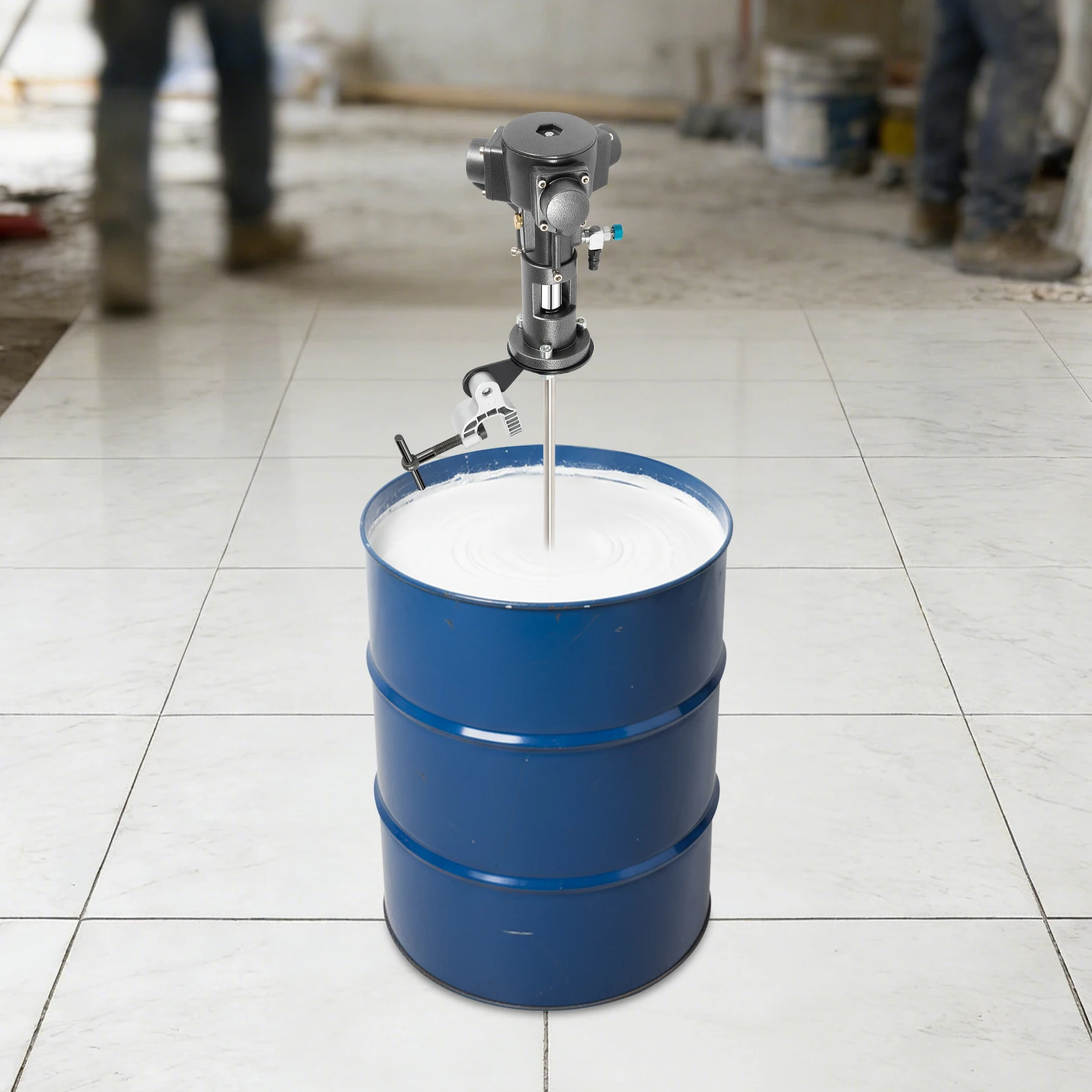 Mezclador neumático de masilla en polvo de acero inoxidable, capacidad de 50 gal, 50-2000 rpm, silencioso y eficiente, adecuado para pintura/recubrimiento/alimento