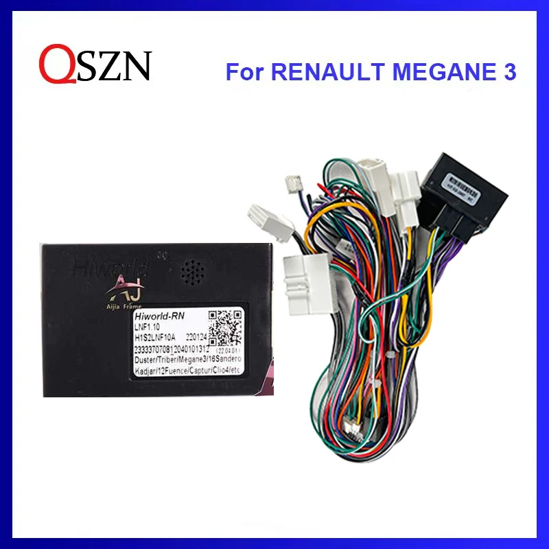 16 Pin Canbus box Adaptor For Renault Megane 3 2008-2014 Clio 4 BH98 KH98 2012-2019 With Wiring Harness Cable Android Car Radio