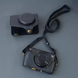 luxury Camera PU leather Sheath Bag Body BOX Case For canon SX720 SX730 SX740 HS Protective sleeve handle shell