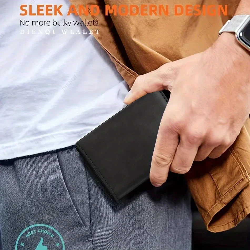 RFID-Kreditkartenhalter Herren-Geldbörse Luxusmarke Bankkarten-Etui aus Kohlefaser Minimalistische Brieftasche Smart Wallets für Männer – Detail 9