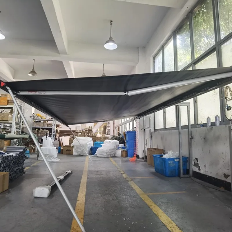 نوعية جيدة 6x2.5m المظلة أسود اللون قافلة المظلة التخييم الملحقات Rv المظلة