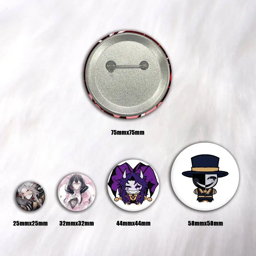 The F-Freak C-Circus Snap-in Pins Cartoon Character Round Creative Brooches for Backpack Accessories Jewelry Gifts