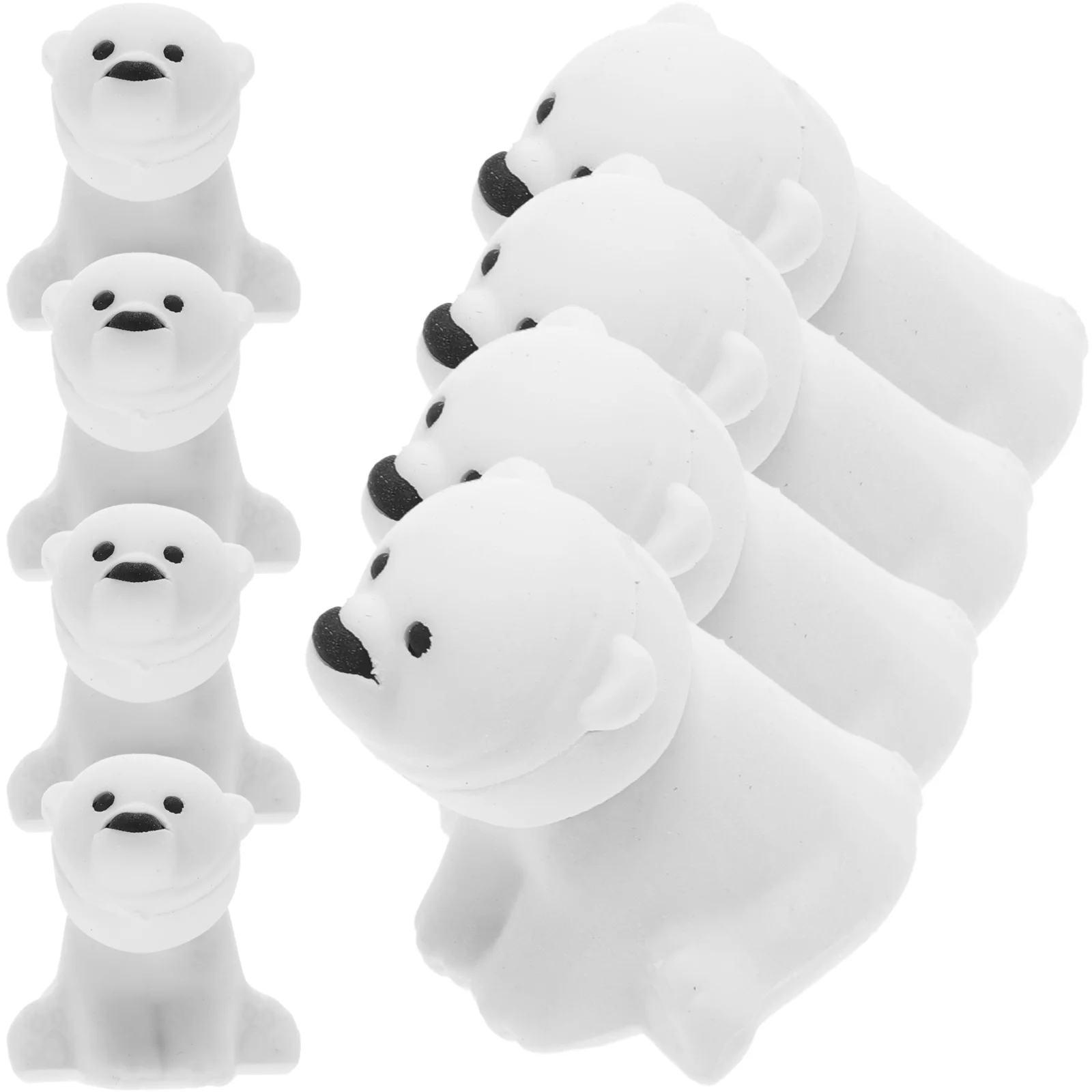 20 Pcs Polar Bear Eraser Adorable Animal Pencil Toys Safe Eco Friendly Puzzle Design Easy Erase School Party Supplies