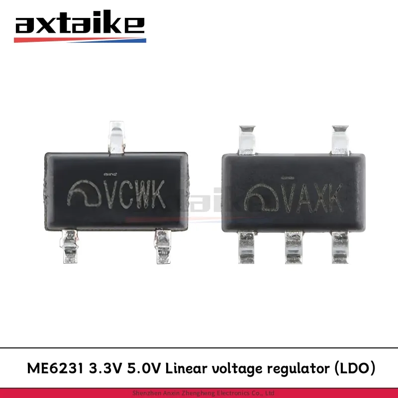 50PCS ME6231 3.3V 5.0V ME6231A33M3G ME6231A50M3G ME6231C33M5G ME6231C50M5G SOT23-3/5Pin 500mA Linear Voltage Regulator LDO IC