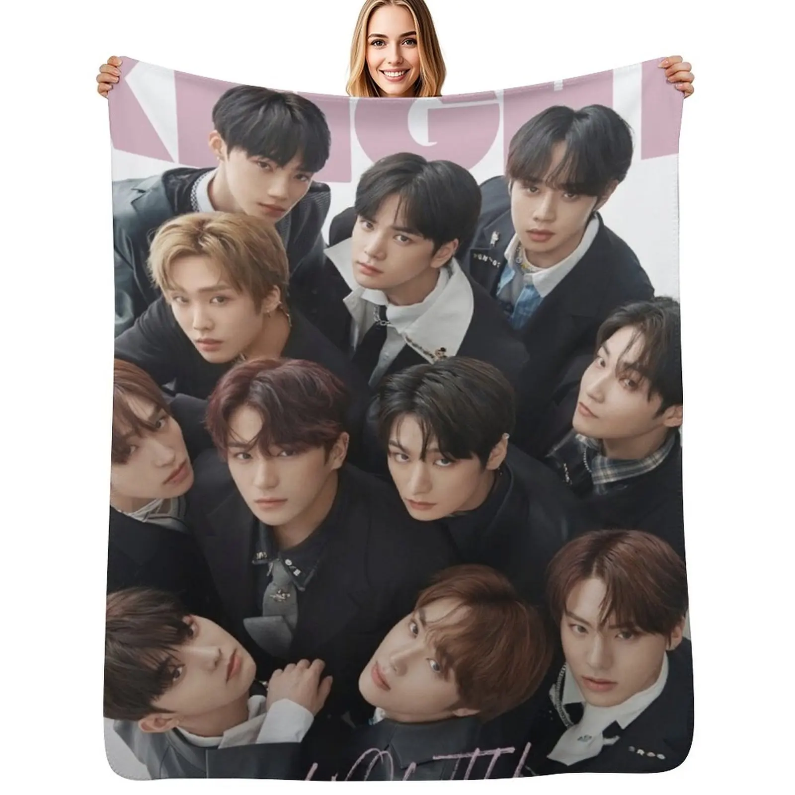 the boyz Throw Blanket Shaggy anime Warm sofa bed Blankets