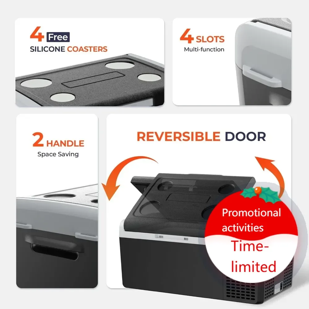 

Hot sales12 Volt Refrigerator Portable Fridge - 16Quart(15L) Electric Cooler Compressor fridge -4℉~68℉, 12/24V DC & 100-240V AC