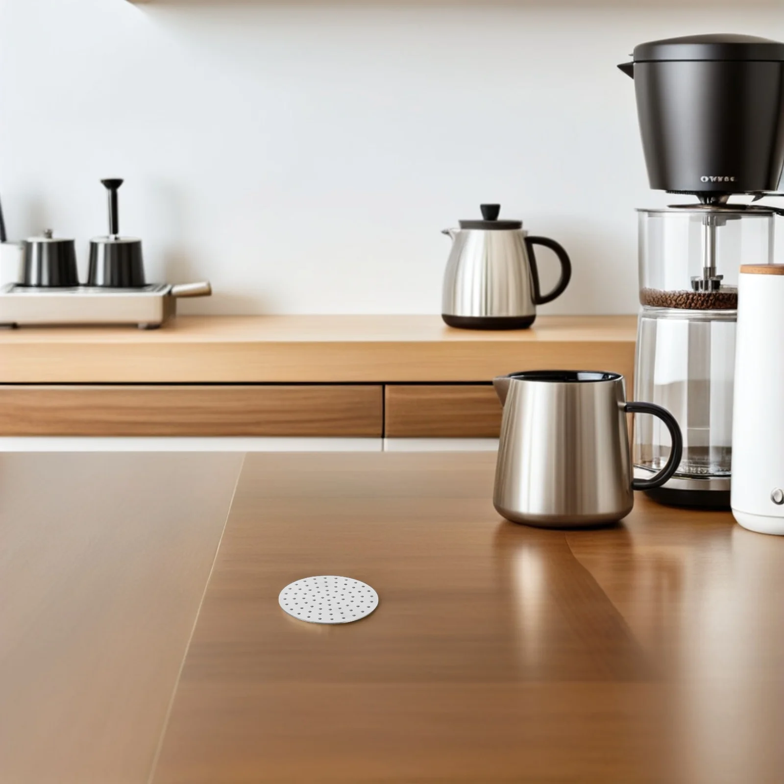 

53Mm Stainless Steel Coffee Filter Mesh Reusable Espresso Puck Screen For Even Extraction Durable Metal Coffee Strainer Home