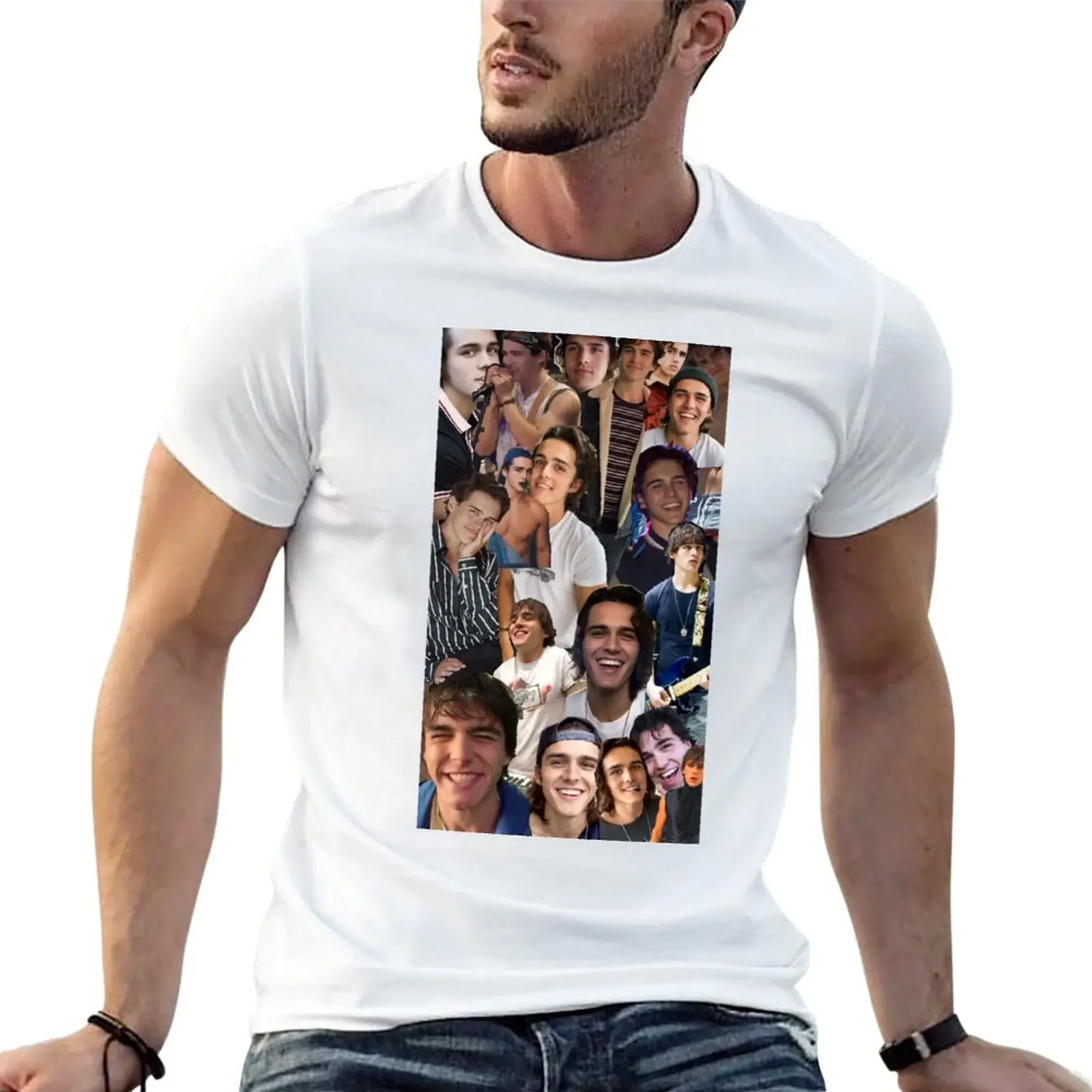 Charlie Gillespie Photo Collage T-Shirt boys animal print boys whites sublime workout shirts for men