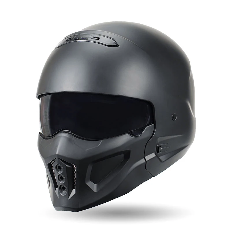 Casco de cara completa de motocicleta ABS con visera solar, hebilla de liberación rápida, aprobado por DOT, cascos de escorpión modulares, hombres y