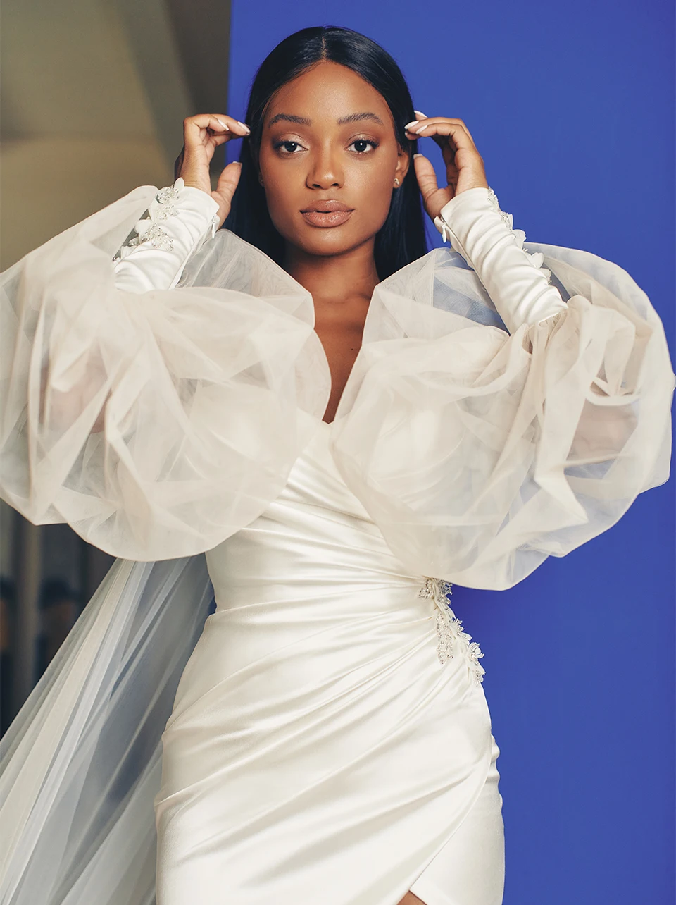 Customized Short Sweetheart Wedding Dresses Detachable Long Puff Sleeves Train Handmade Pleat Sexy Satin Bridal Gowns for 2026