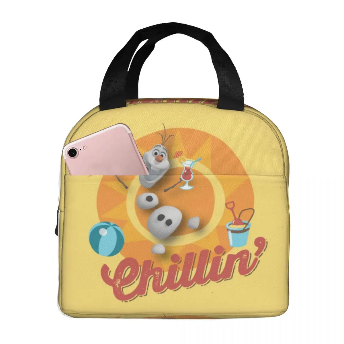 

Custom F-Frozenes Cartoon Insulated Lunch Bag for School Office Olaf Elsa Anime Leakproof Cooler Thermal Lunch Box Women