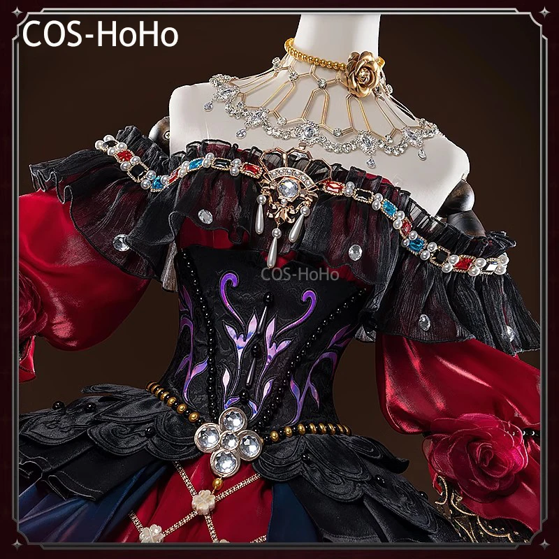 COS-HoHo Identity V Marie Bloody Queen Game Suit Elegant Dress Uniform Cosplay Costume Halloween Carnival Party Outfit Women