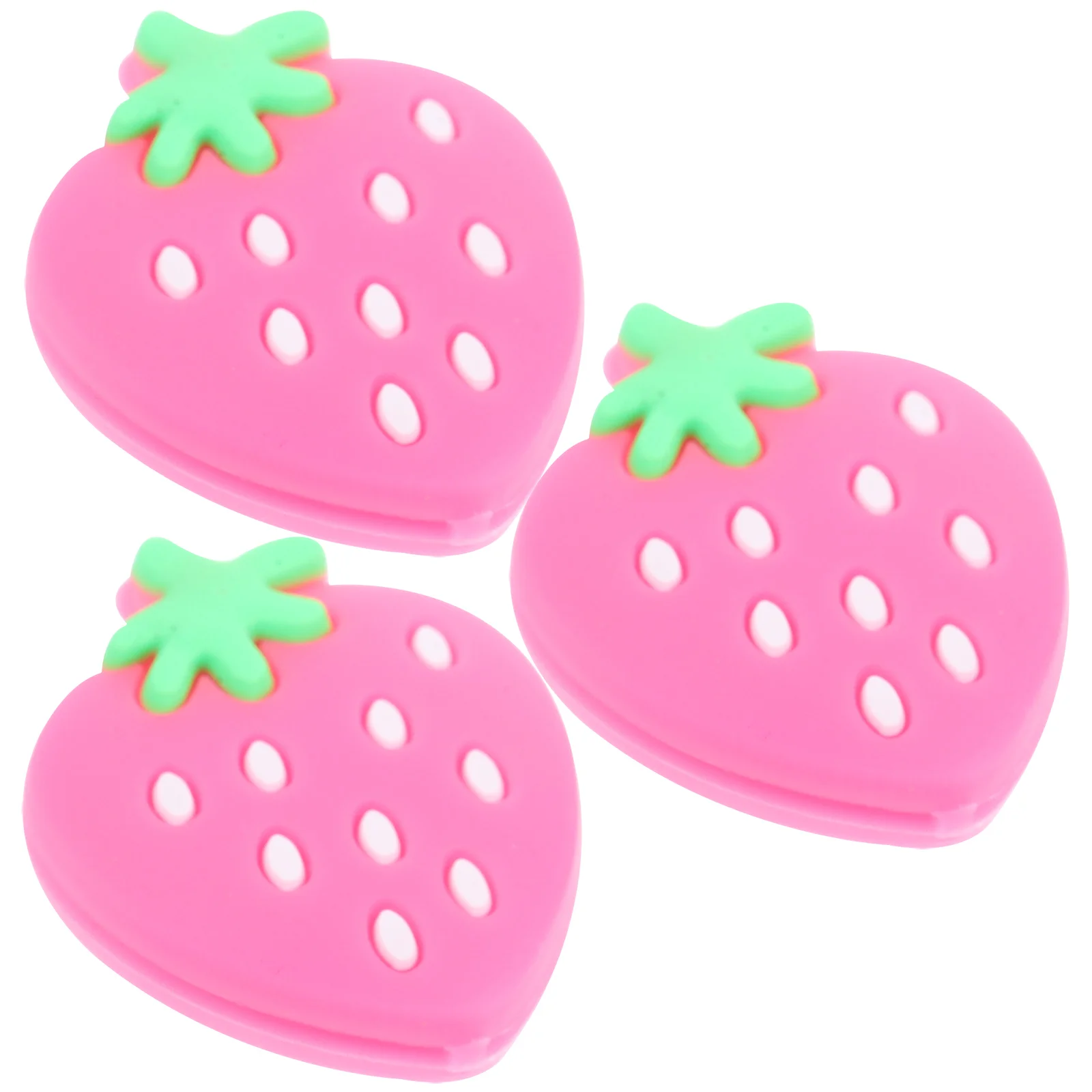 

3pcs Tennis Racket Shock Absorber Vibration Dampener Pink Strawberry Tennis Accessories Silicone Unique Ornament Gifts