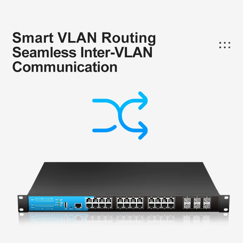 Bullscom 30-Port Multi-Gigabit Layer 3 Managed Network Switch 24x 2.5G RJ45+ 6x 10G SFP+ Rack-Mounted for High-Speed Data Center