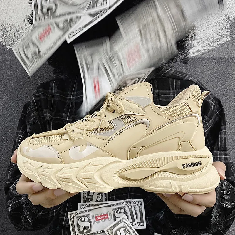 

Trend Men Chunky Sneakers Luxury Casual Shoes Breathable Sports Shoes for Men Vulcanized Shoes Walking Trainers Tenis Masculino