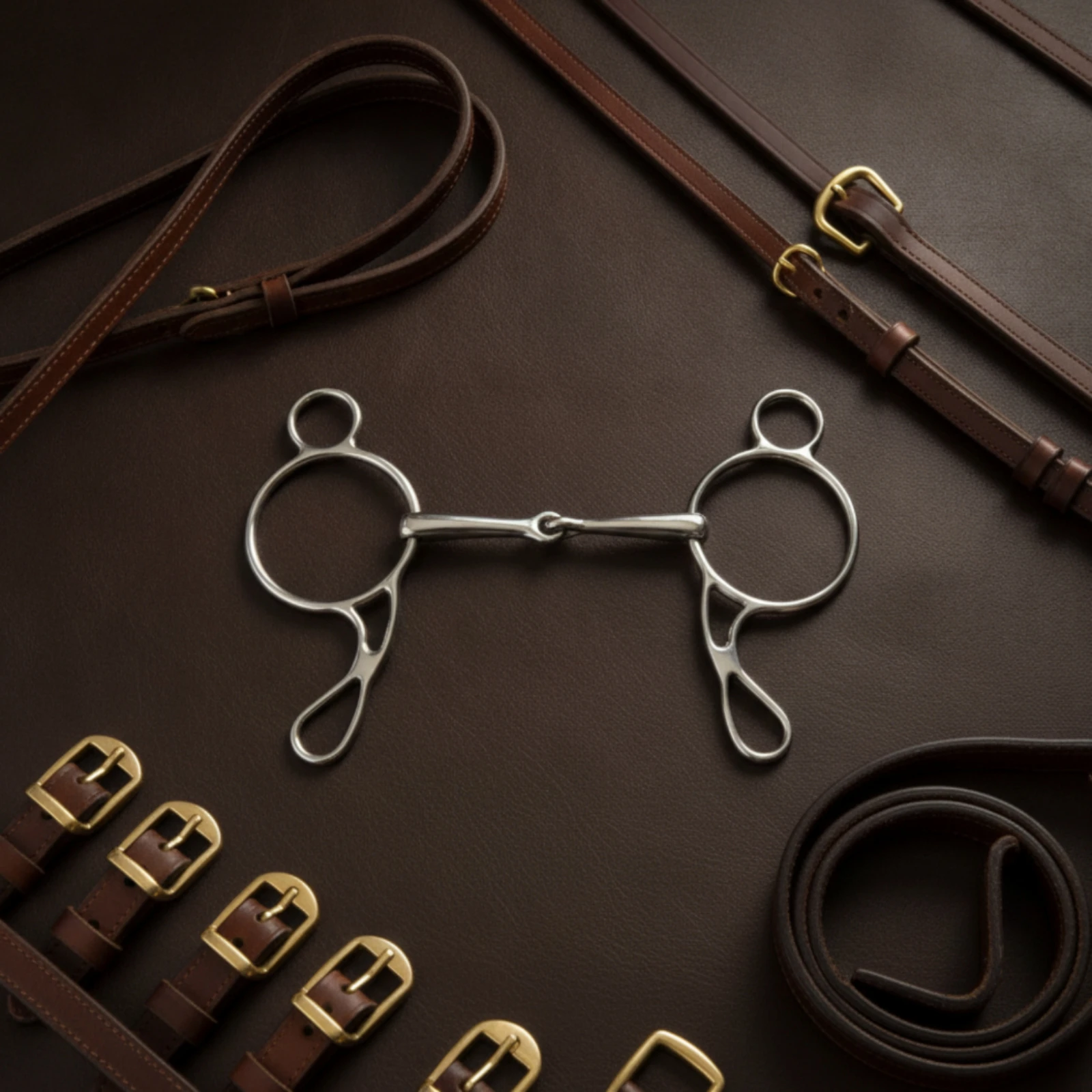 Jointed Mouthpiece Horse Bit Large Rings Stainless Steel Horse Bit Rust Resistant Low-Maintenance for Equestrians