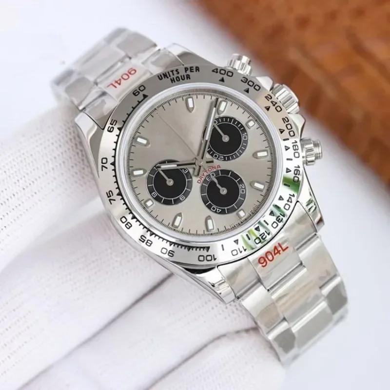 Panda Daytona Series Fully Automatic Mechanical Stainless Steel Ceramic Ring Waterproof Luminous Steel Band Men's Watch