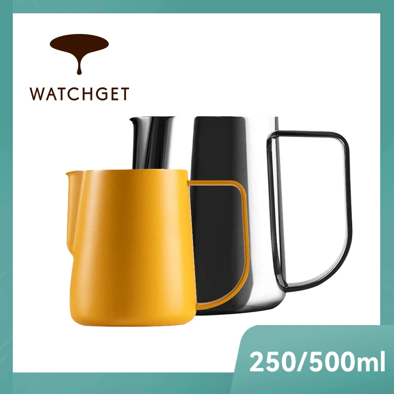 250/450/500ml watchget Stainless Steel  Milk Frothing Jug Espresso Coffee Latte Art Pitcher Barista Coffee Latte Cappuccino