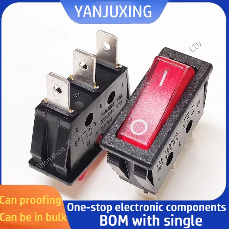 1~5PCS/LOT Boat switch red with light R-1-110-C5L-BR 3-pin, 2-speed silver contact