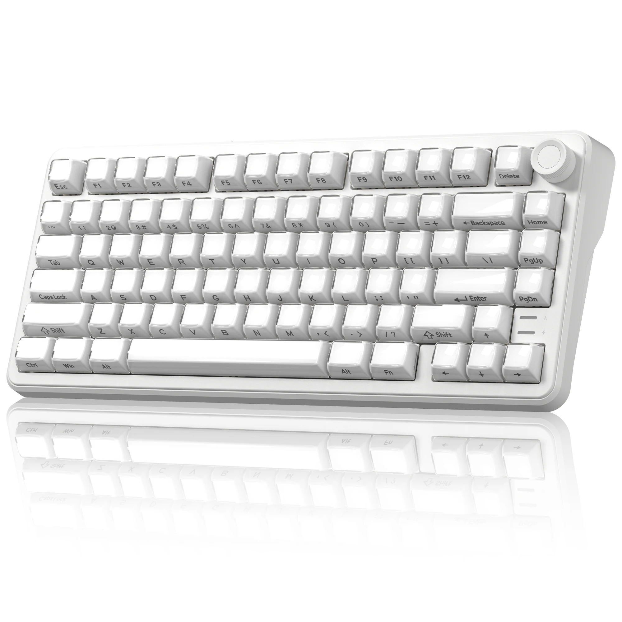 Womier L75 White Crystal Wireless Gaming Keyboard Tri-modes Hot-swappable