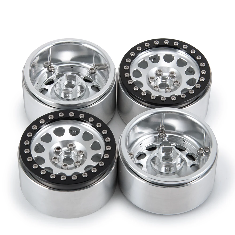 AXSPEED 4 Stück CNC-Aluminium 2,2 Beadlock-Felgennabe für 1/10 Axial SCX10 90046 Wraith 90018 TRX4 TRX6 D90