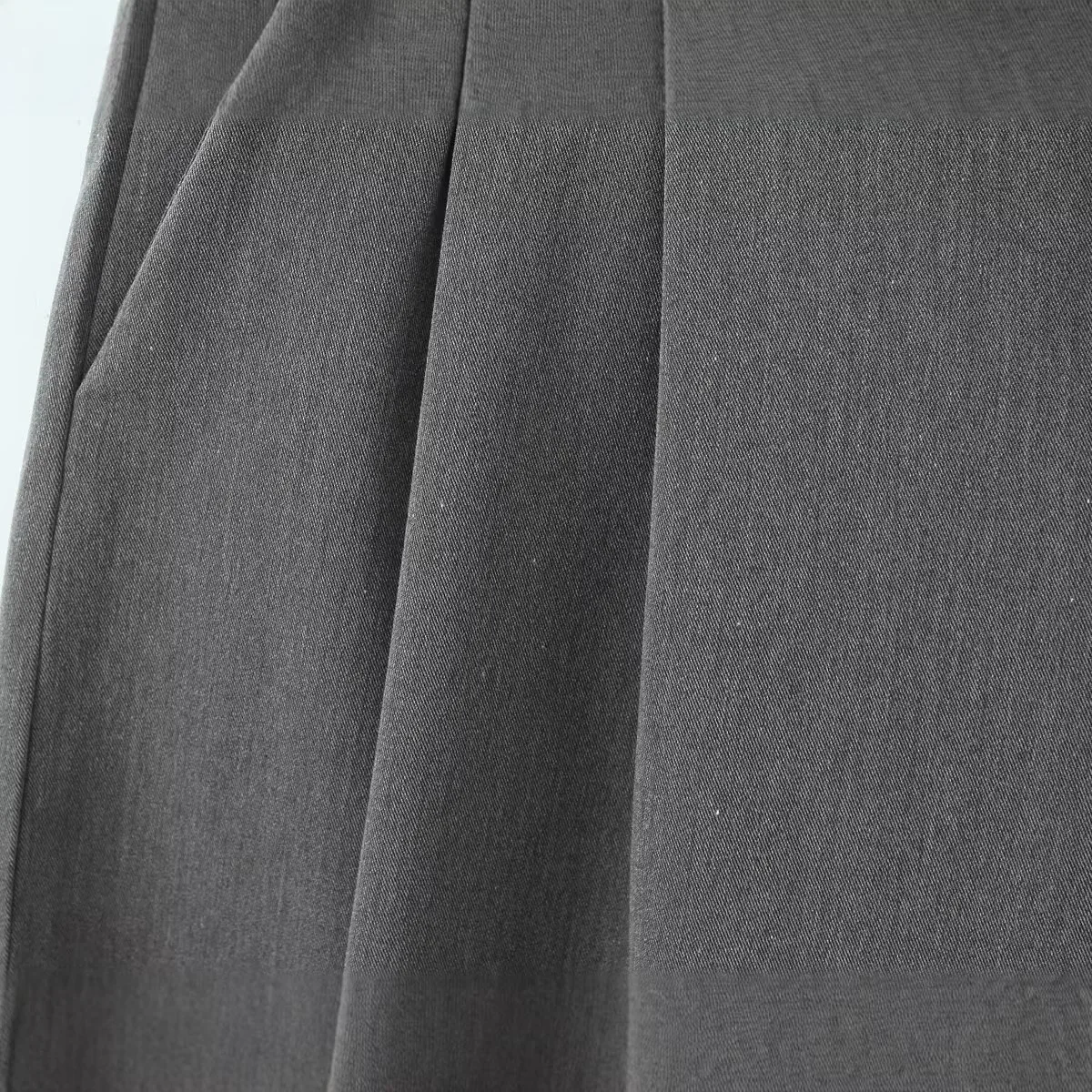 Damesmode Veelzijdige lange broek Herfst Winter Elegant Commuter Geplooide wijde pijpen Onderzakken Rits Lage taille broek