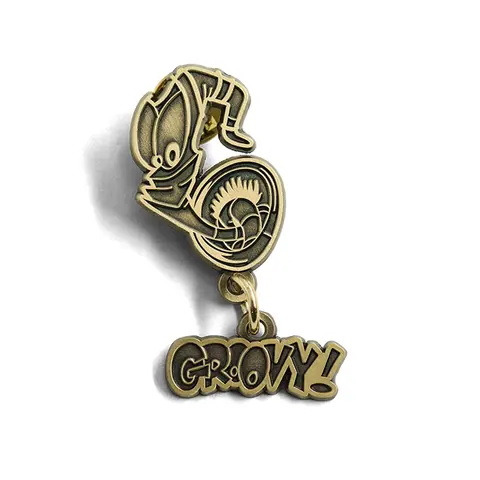 Earthworm Jim Retro metal brooch Classic game character badge Groovy Pendant lapel pin collar jewelry backpack decoration gift