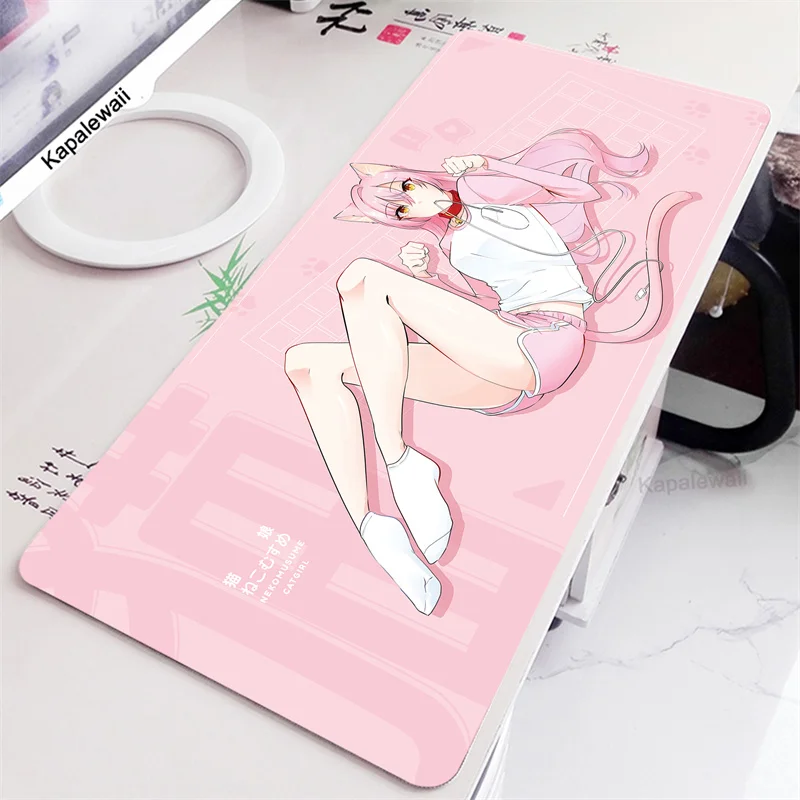 

Gaming Mouse Pad Anime Girl Pink Gamer Computer Mousepad Keyboard Pads Game XXL Tapis de Souris Mouse Mat