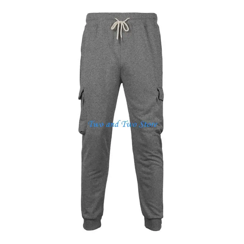 

HX6F Men's Baggy Joggers Drawstring Waist Cargo Sweatpants for Casual Comfort Wear