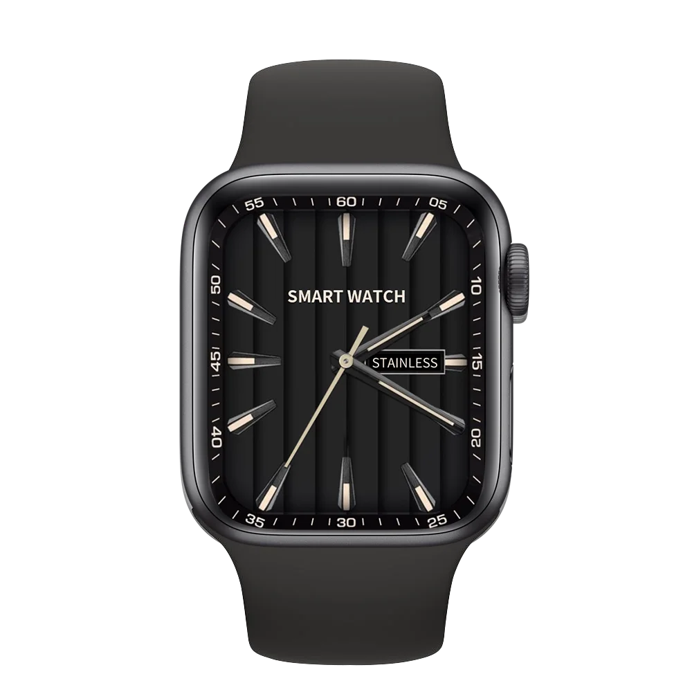 BDI Extremely Narrow Edge Large Screen Smartwatch Sleek Smartwatch with Full-Screen Touch & Bluetooth Call Support: Zinc Alloy