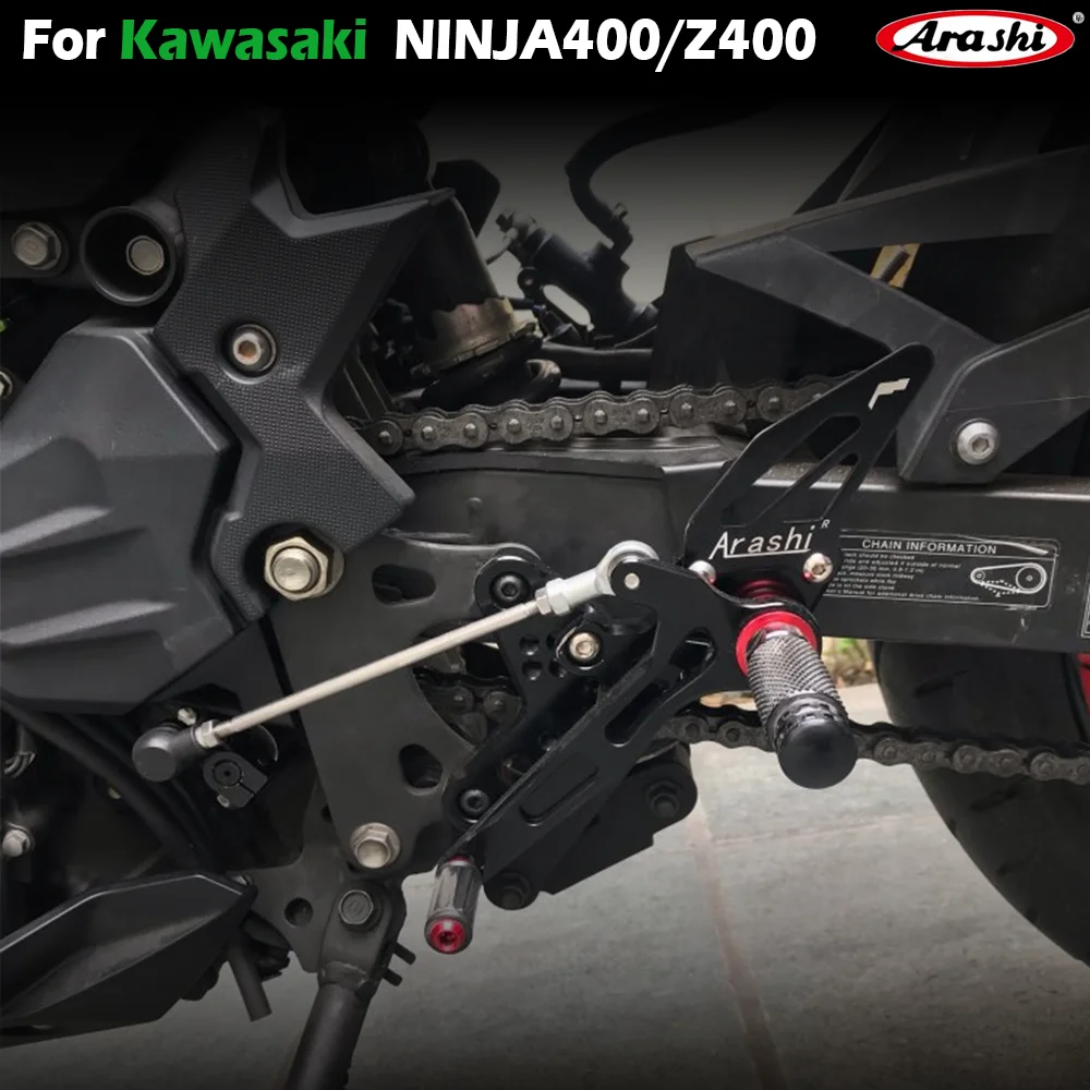 

Arashi Motorcycle accessories footrest footpeg pedal foot peg Rearset Rear Set foot rest For KAWASAKI NINJA400 Z400 2018-2023
