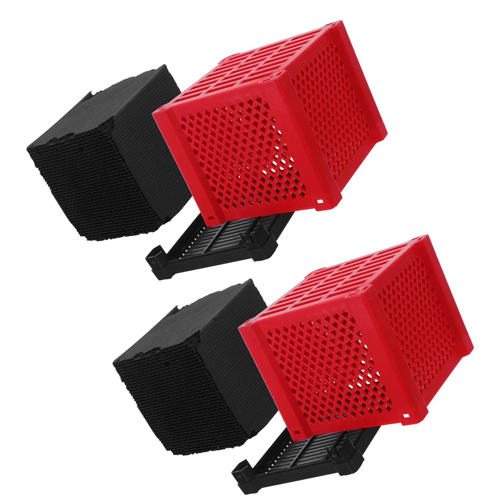Aquarium Activated Carbon Filter Cubes 2 Sets Fish Tank Basket Charcoal Water Purifying Media