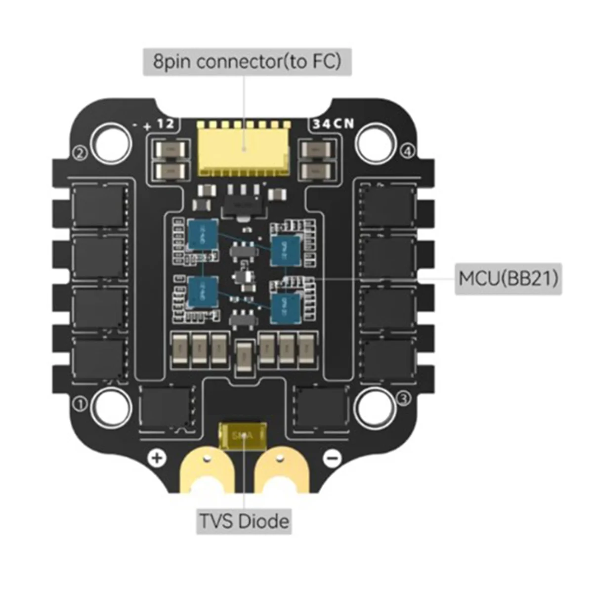 

Для SpeedyBee SB-BLS-50A ESC Поддержка 8 Way Motor 1000Uf емкость высокочастотный модуль конденсатора низкого сопротивления