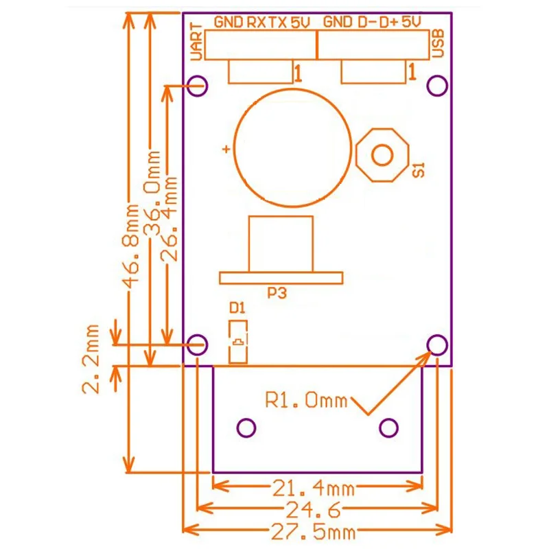 GM65 Embedded Barcode Two-Dimensional Code 1D 2D Scanning Recognition Module Scanning Head Barcode Reading Module