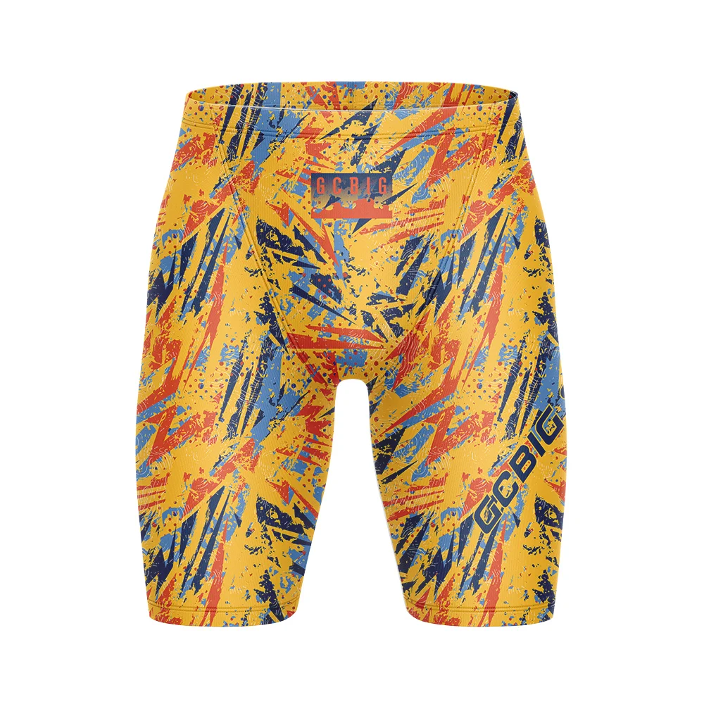 

2025 Mens Jammer Swimsuit Athletic Training Trunks Bathing Suit Durable Training Swimming Shorts Summer Surfing Diving Swimwear