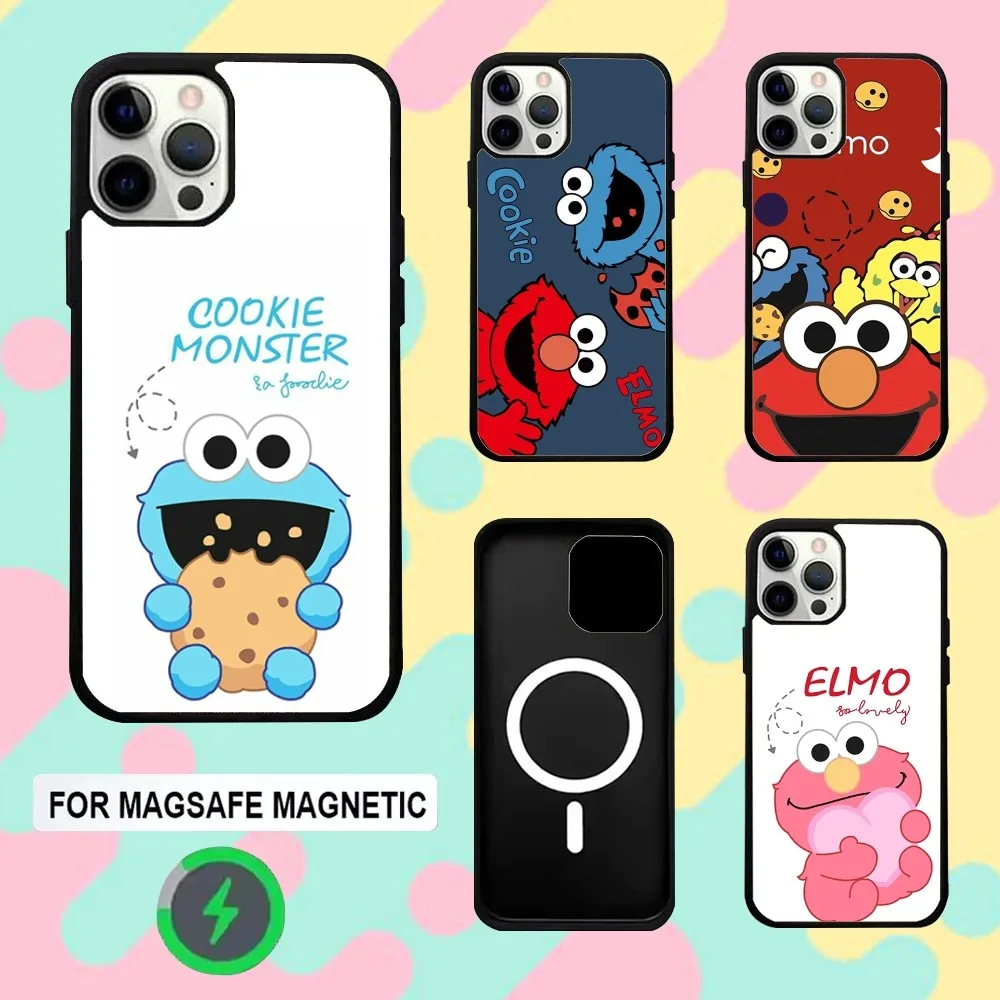 

S-Sesame-Streets Phone Case For iPhone 16e,16,15,14,13,12,11,Plus,Pro,Max,Mini Magsafe Magnetic Wireless Charging