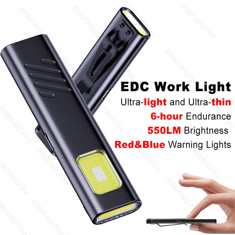 Mini Keychain Flashlight with Magnet Rechargeable Multifunction Torch Lamp Portable Clip on Flashlight Waterproof Camping Light