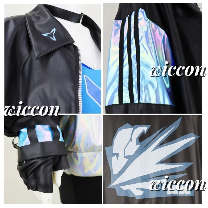 Jett Cosplay chica juego VALORANT Cosplay Cos traje peluca blanca Prop uniforme fiesta de Halloween juego para mujer traje de abrigo