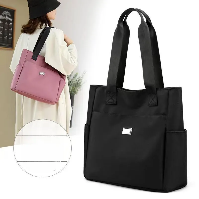 New fashion tote bag, Oxford cloth lightweight canvas crossbody bag, versatile large capacity stylish shopping shoulder bag. image 5