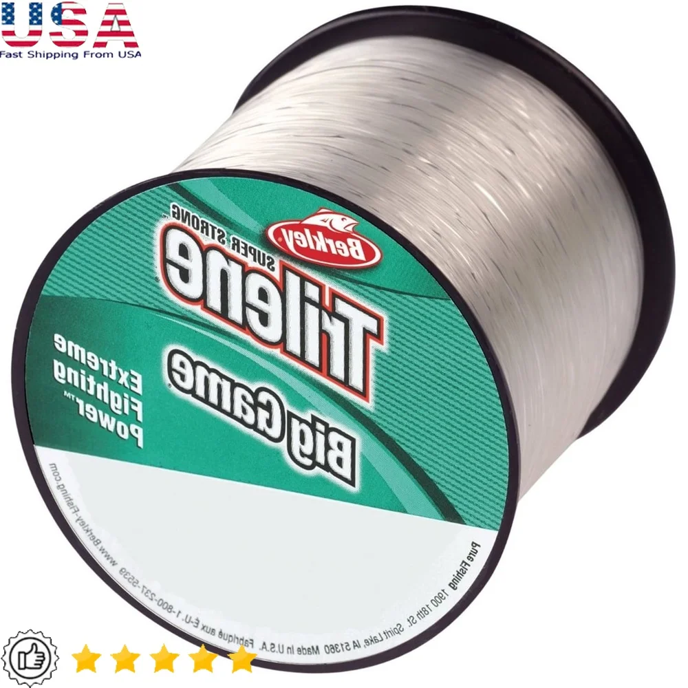 

Trilene Big Game Monofilament Fishing Line 25lb Test Strength Durable Heavy Duty 595yd Abrasion Resistant Knot Shock Strength