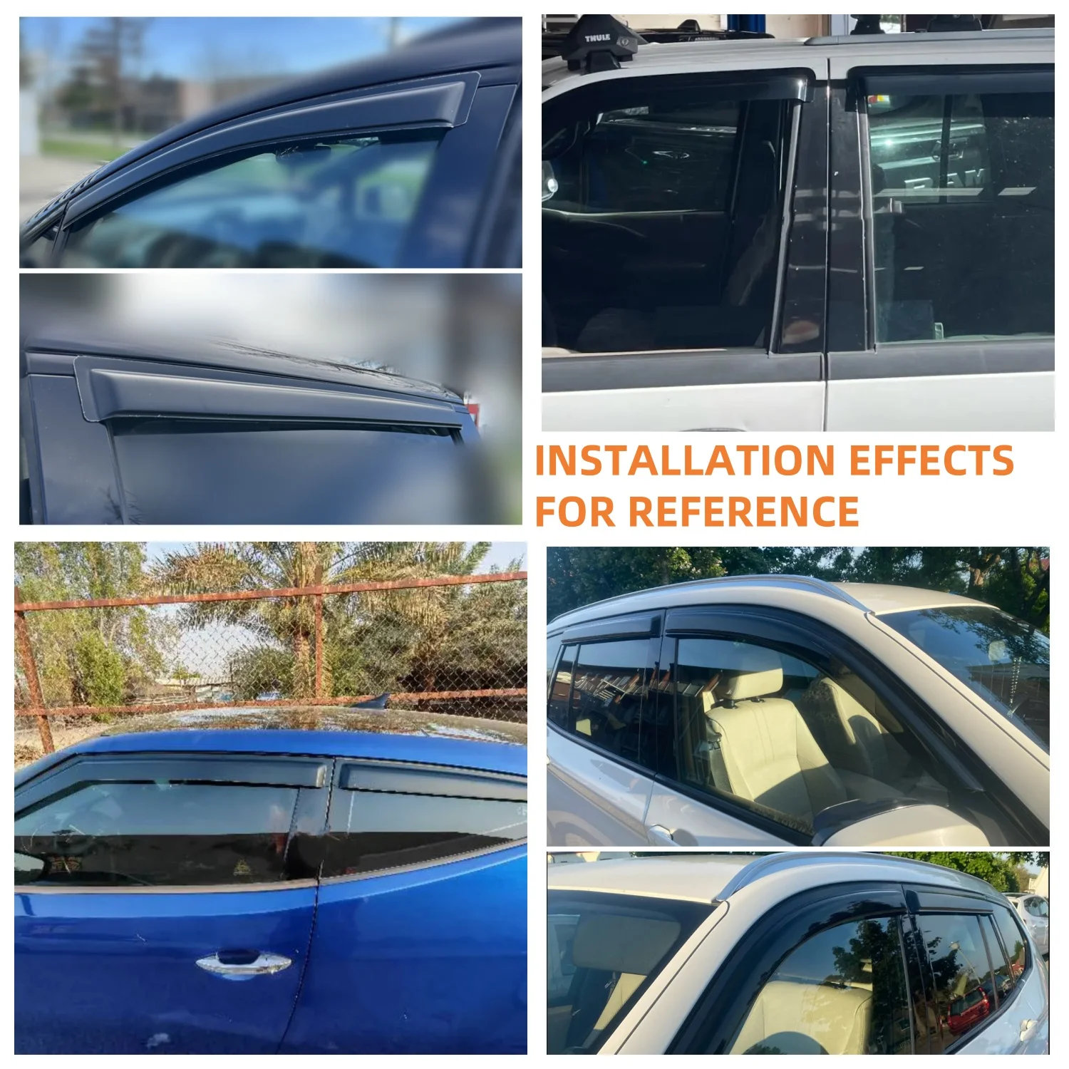 حاجب النافذة لنيسان ماكسيما A35 2009-2015 واقي المطر الجانب تنفيس منحرف الطقس خارج جبل الشريط على