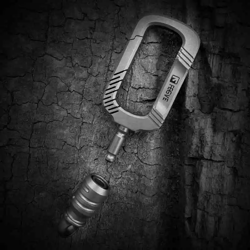 High End Titanium Alloy Keychain-Quick Release Rotating Hook For EDC, Outdoor & Car Keys-Ultralight Anti-Corrosion Waist Hanger