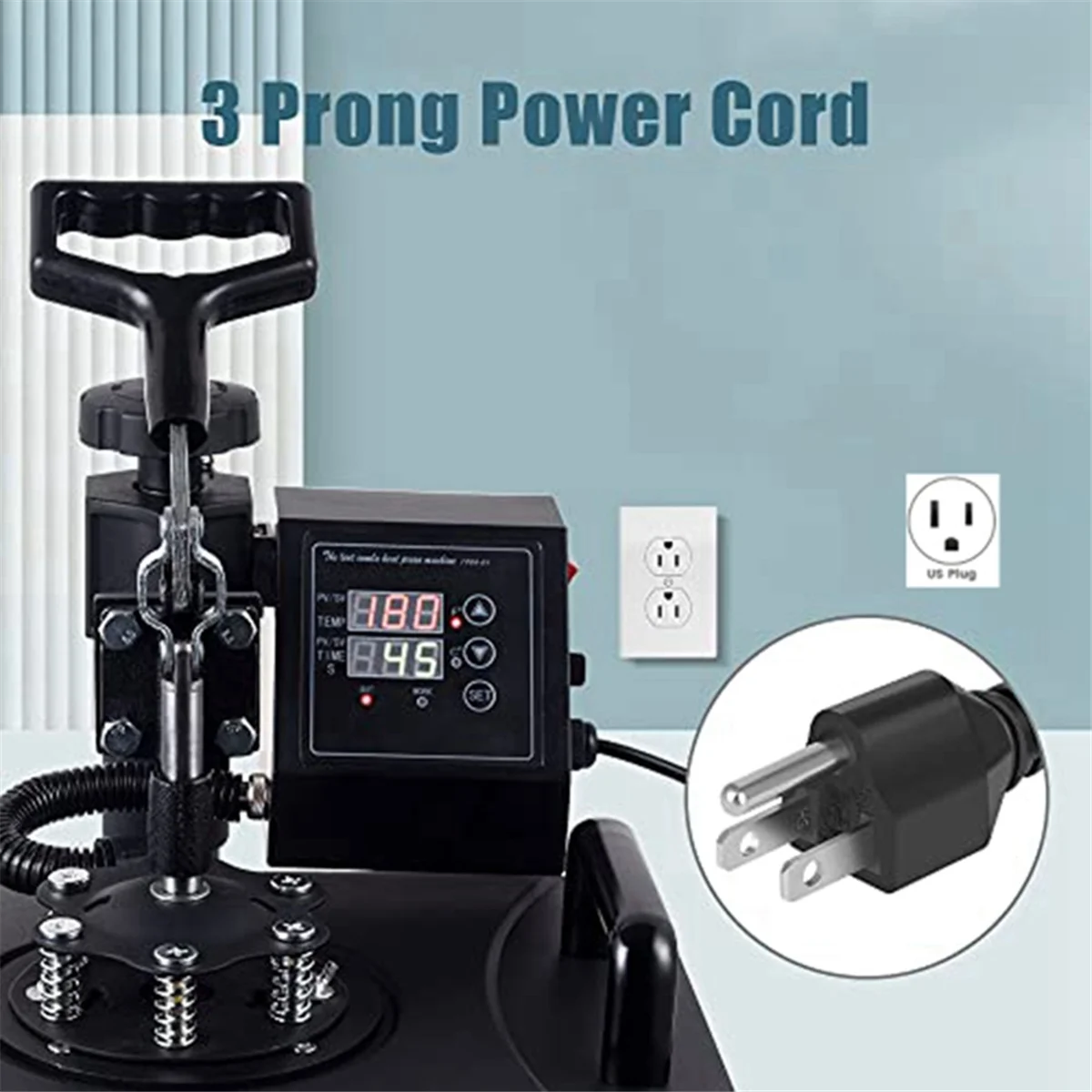 Heat Press Control Box Replacement Digital Panel Accessory Machine 1400W Temperature Controller 110V US Plug Vogue