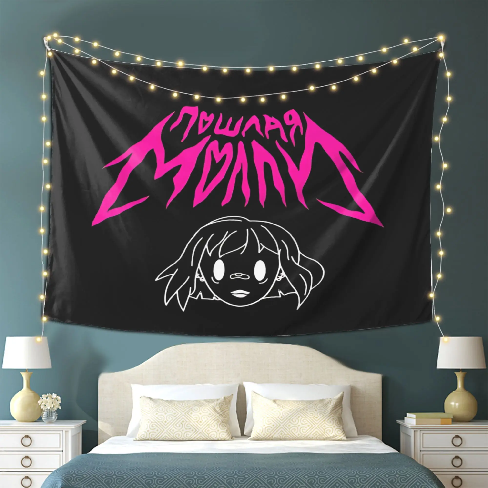 

Poshlaya Molly Inspired Tapestry, a Stylish and Lightweight Polyester Tapestry, Ideal for Bedroom or Living Room Wall Decor.