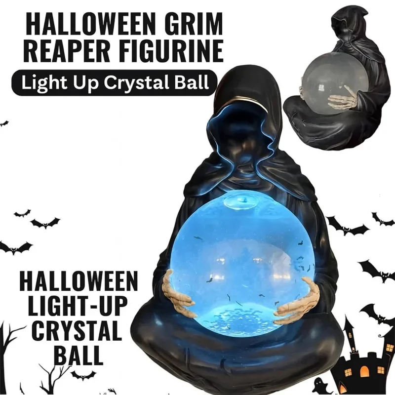 Crystal Ball Easter The Death God Crystal Ball Decoration Witch Ornament Halloween Family Party Christmas Ornament Gifts New